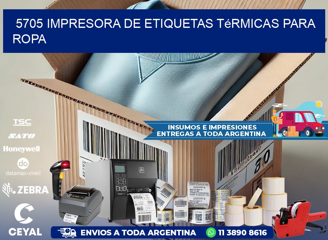 5705 impresora de etiquetas térmicas para ropa