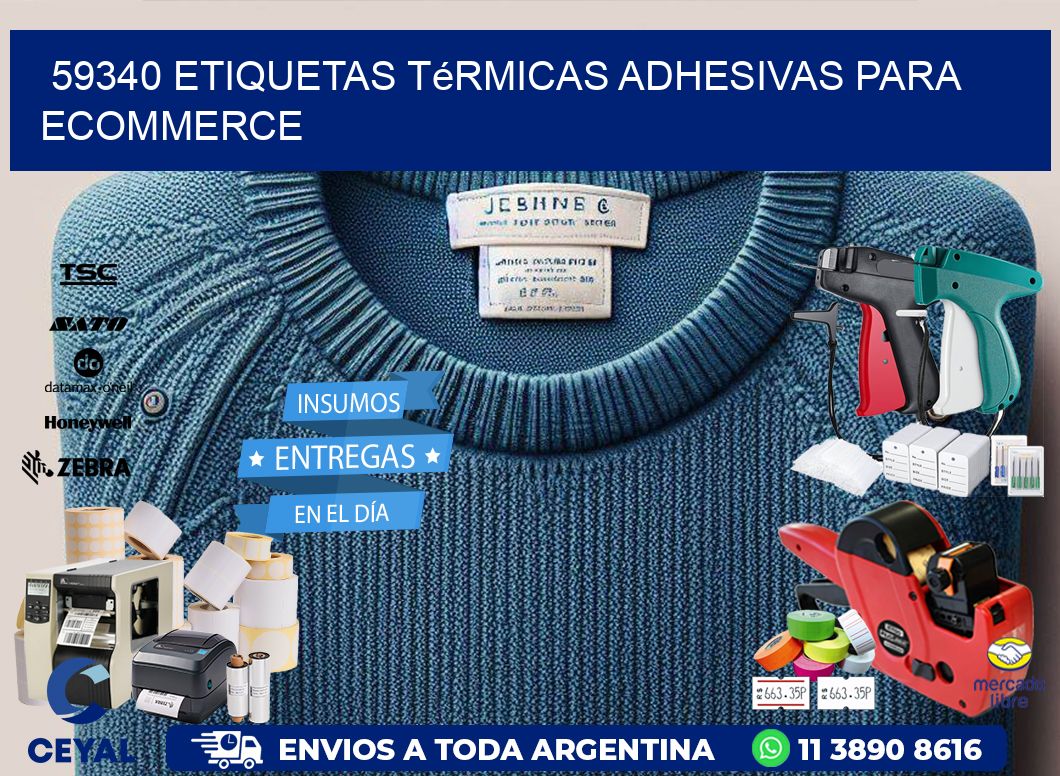 59340 etiquetas térmicas adhesivas para ecommerce