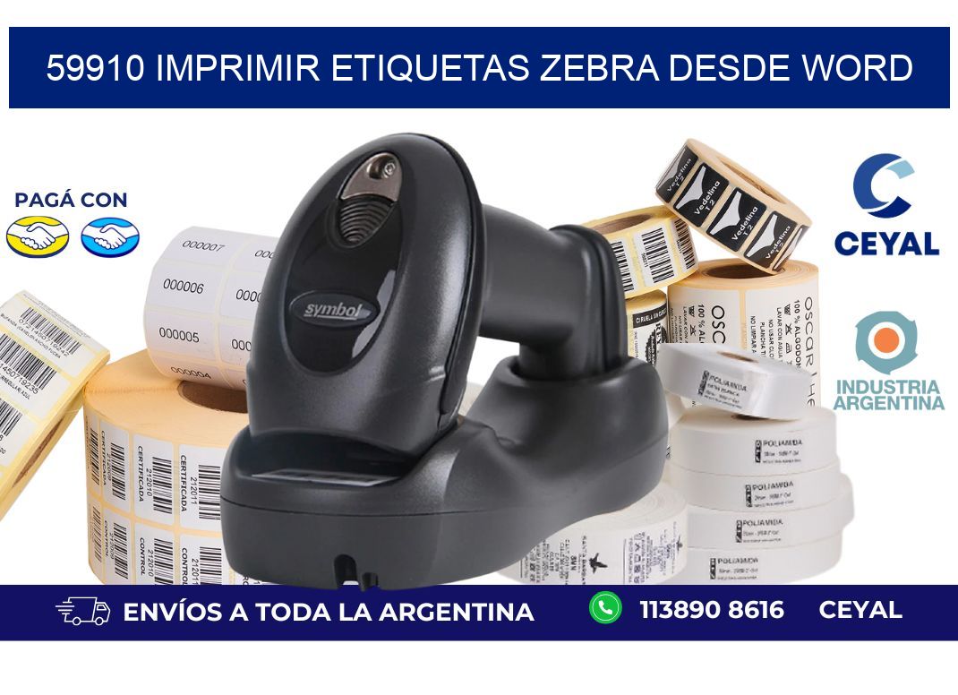 59910 imprimir etiquetas zebra desde word