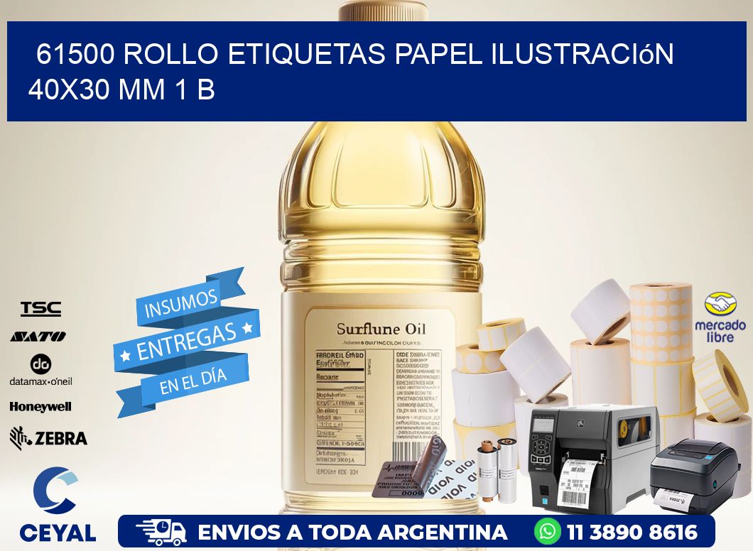 61500 Rollo Etiquetas Papel Ilustración 40x30 Mm 1 B