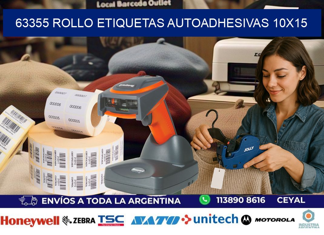 63355 Rollo Etiquetas autoadhesivas 10×15