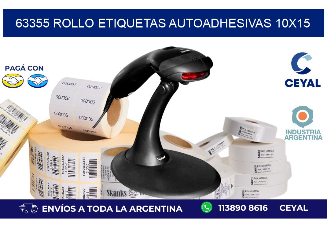 63355 Rollo Etiquetas autoadhesivas 10x15