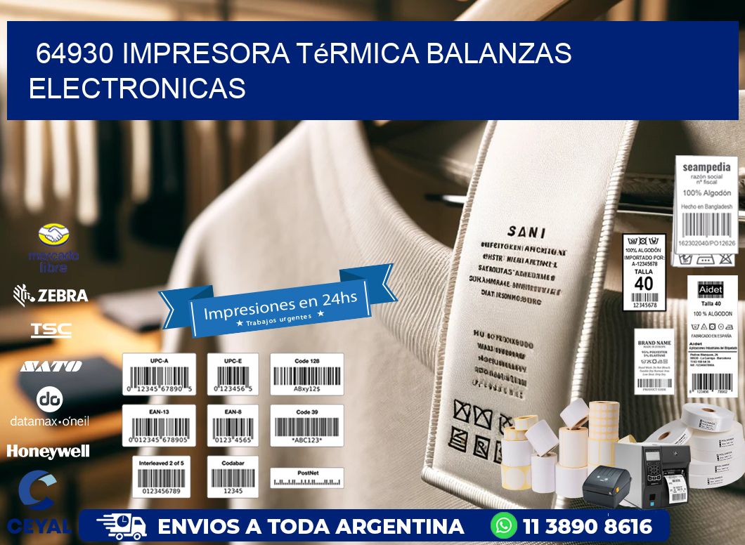 64930 impresora térmica balanzas electronicas