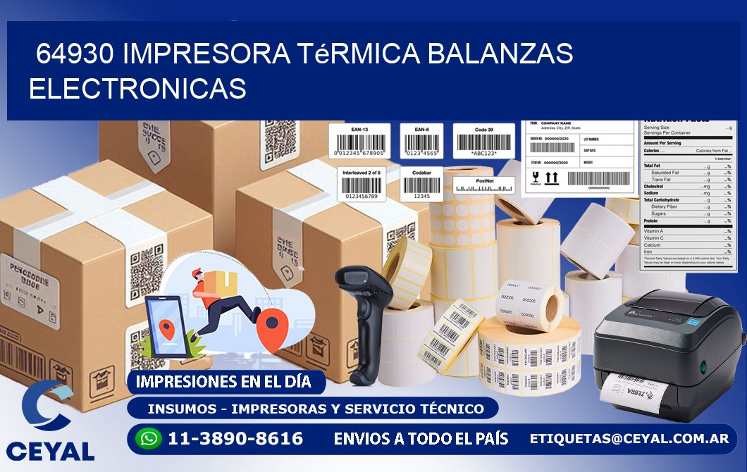 64930 impresora térmica balanzas electronicas