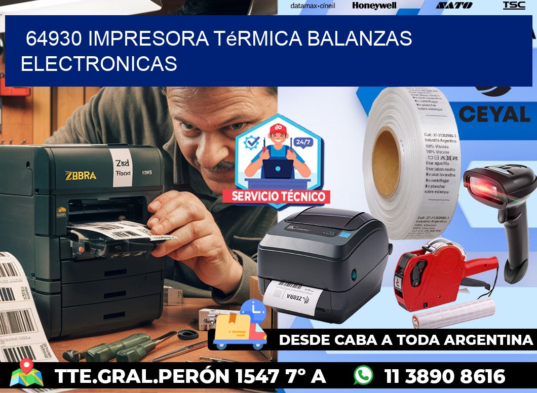 64930 impresora térmica balanzas electronicas