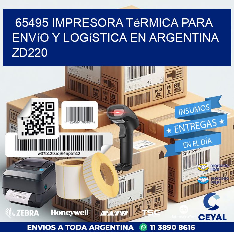 65495 impresora térmica para envío y logística en Argentina ZD220