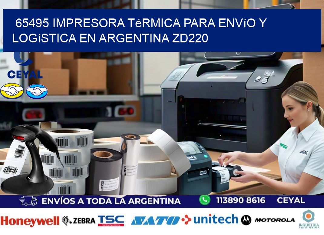65495 impresora térmica para envío y logística en Argentina ZD220