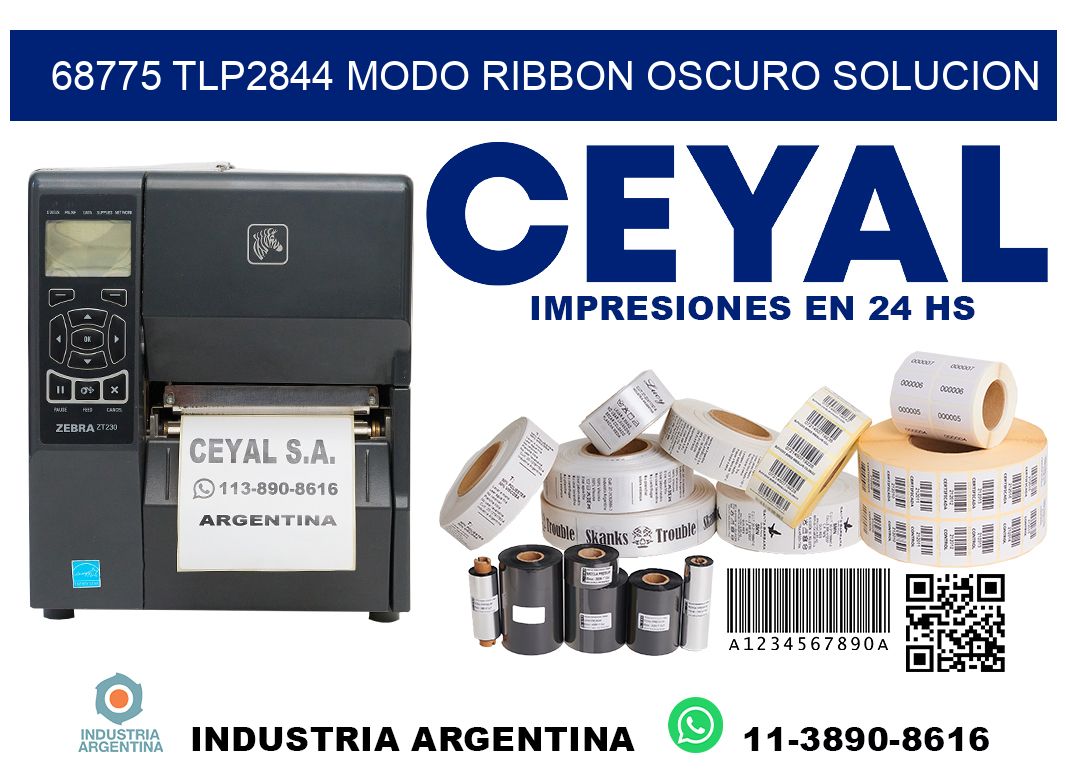 68775 tlp2844 modo ribbon oscuro solucion