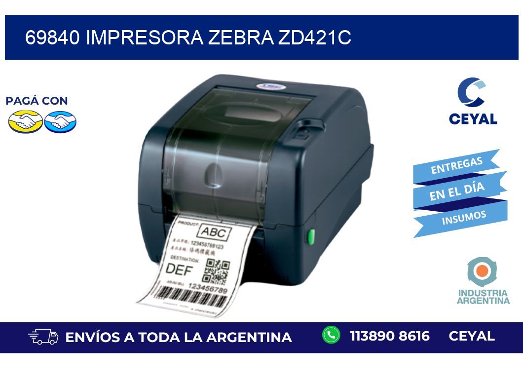 69840 Impresora Zebra zd421c