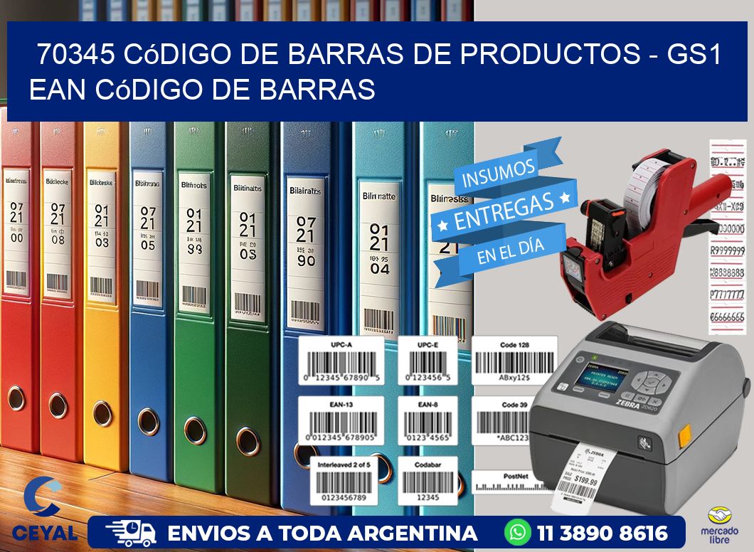 70345 Código de Barras de productos - GS1 ean Código de Barras