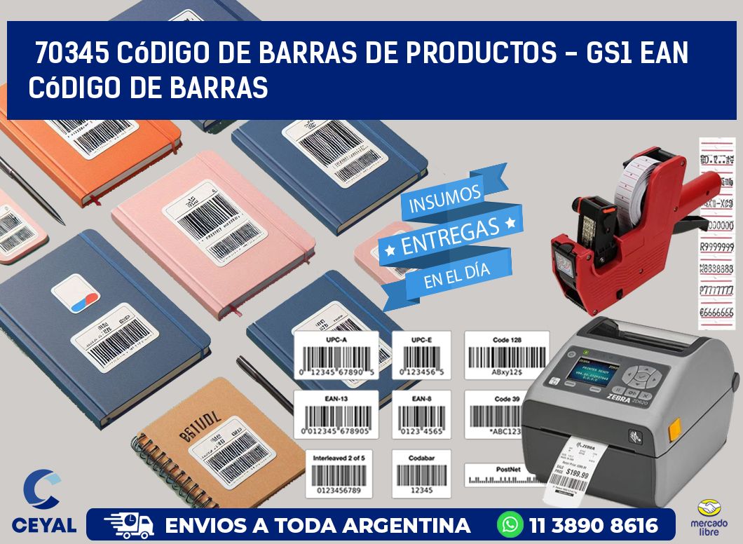 70345 Código de Barras de productos - GS1 ean Código de Barras