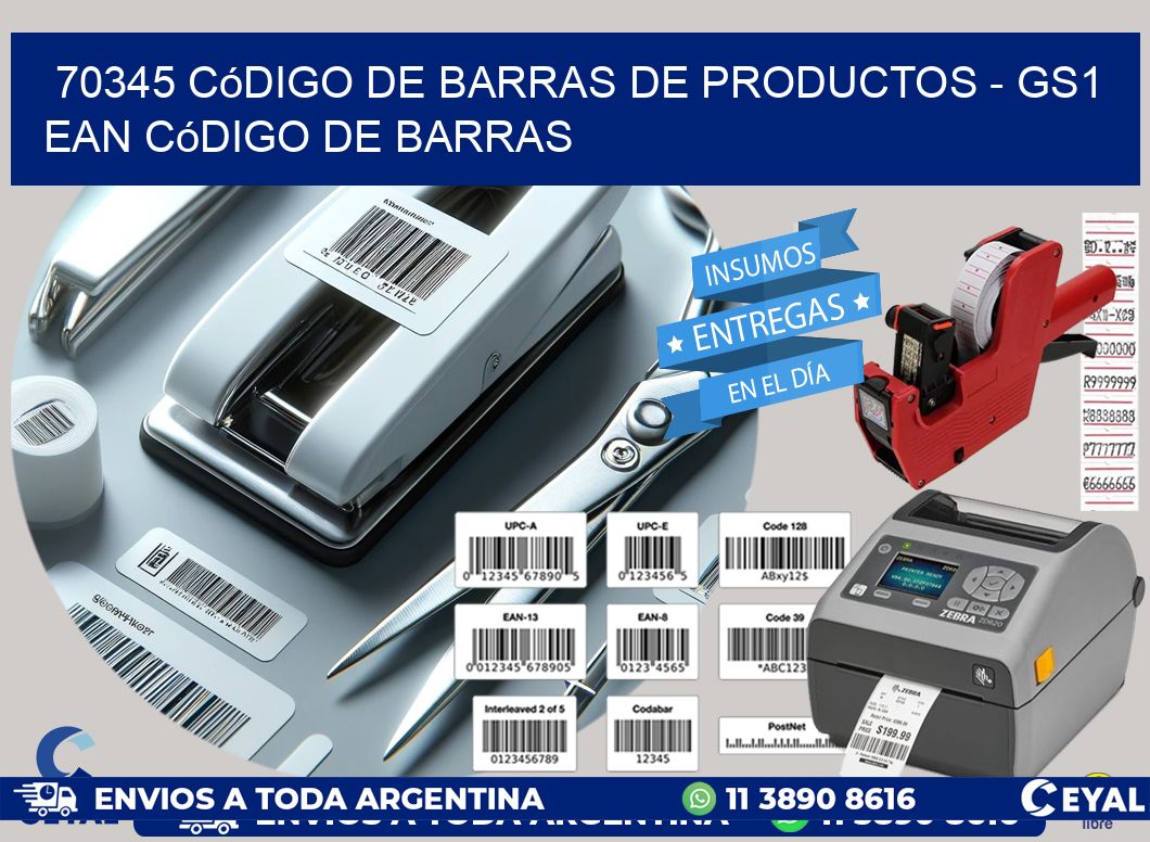 70345 Código de Barras de productos - GS1 ean Código de Barras