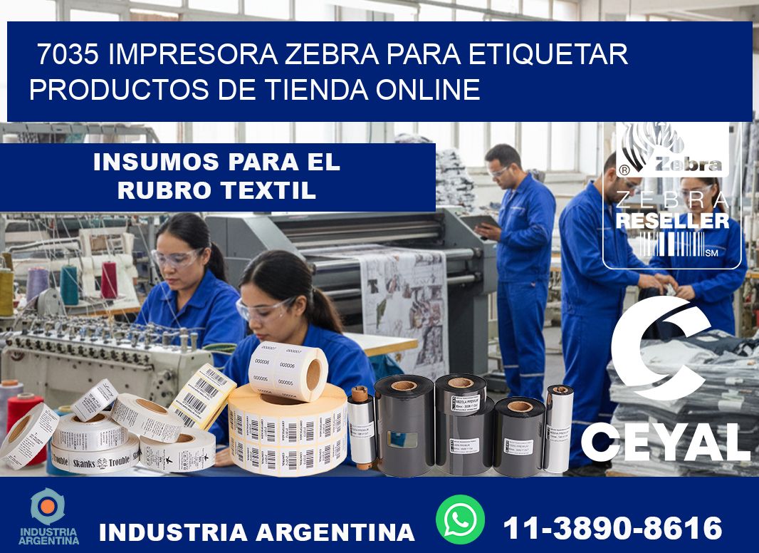 7035 impresora Zebra para etiquetar productos de tienda online