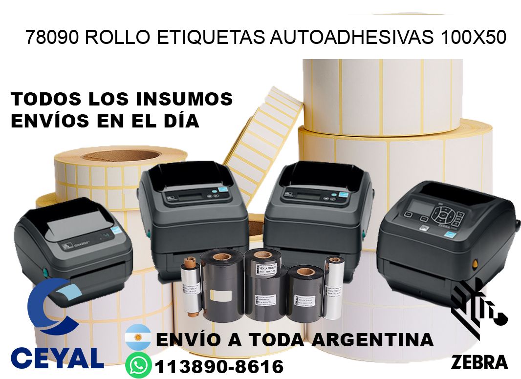 78090 Rollo Etiquetas autoadhesivas 100×50