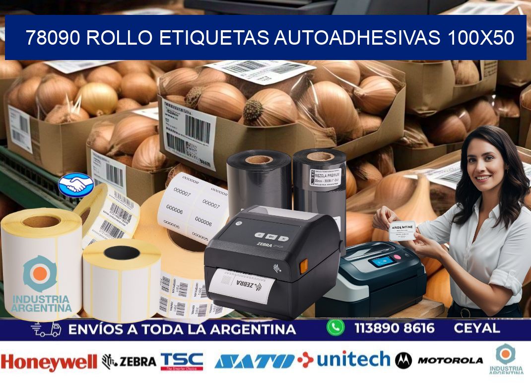 78090 Rollo Etiquetas autoadhesivas 100x50