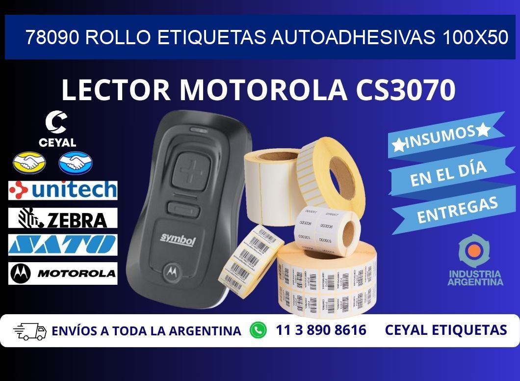 78090 Rollo Etiquetas autoadhesivas 100x50