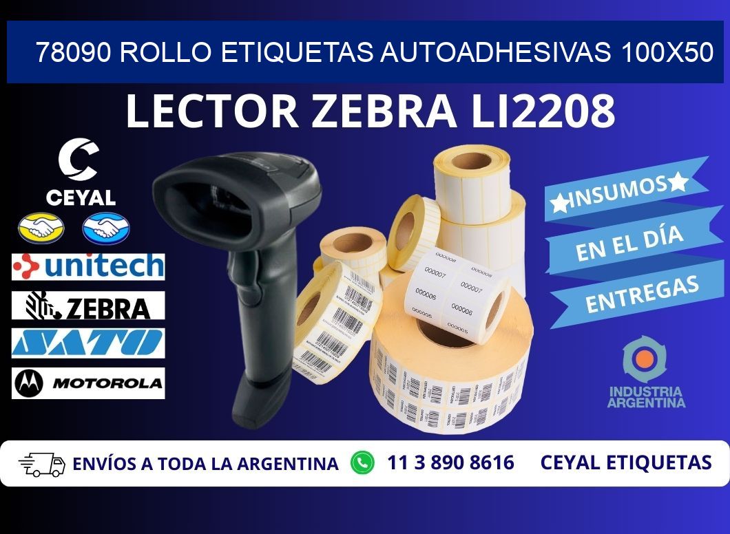 78090 Rollo Etiquetas autoadhesivas 100x50