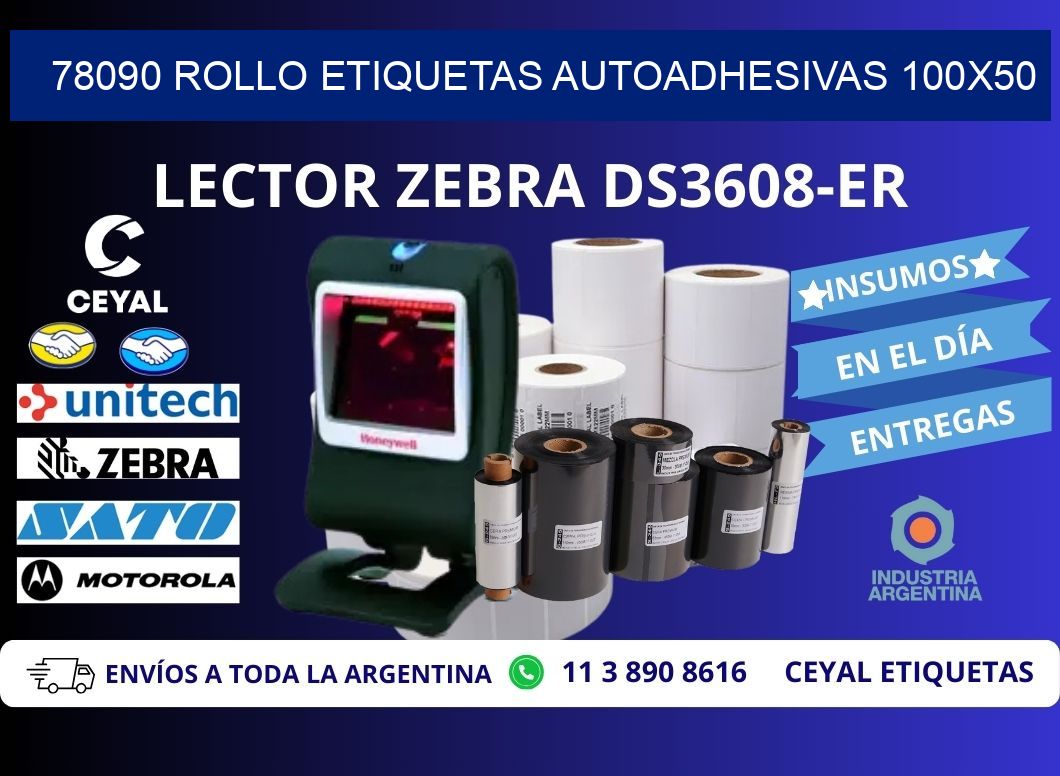 78090 Rollo Etiquetas autoadhesivas 100x50