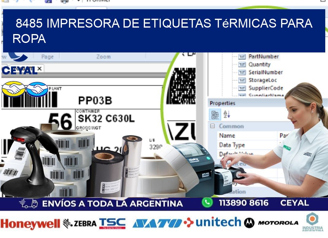 8485 impresora de etiquetas térmicas para ropa