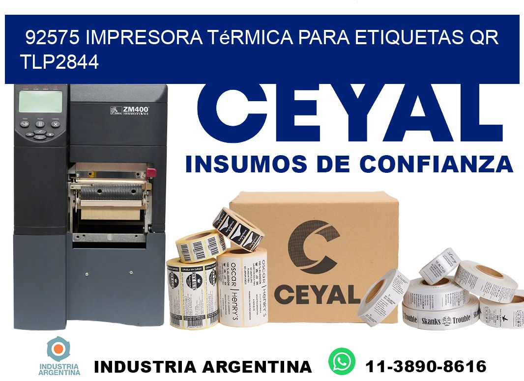 92575 impresora térmica para etiquetas QR TLP2844