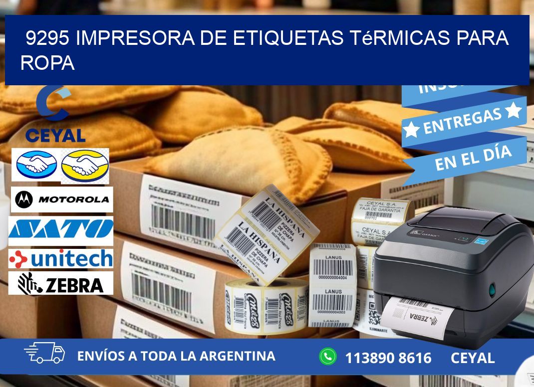9295 impresora de etiquetas térmicas para ropa