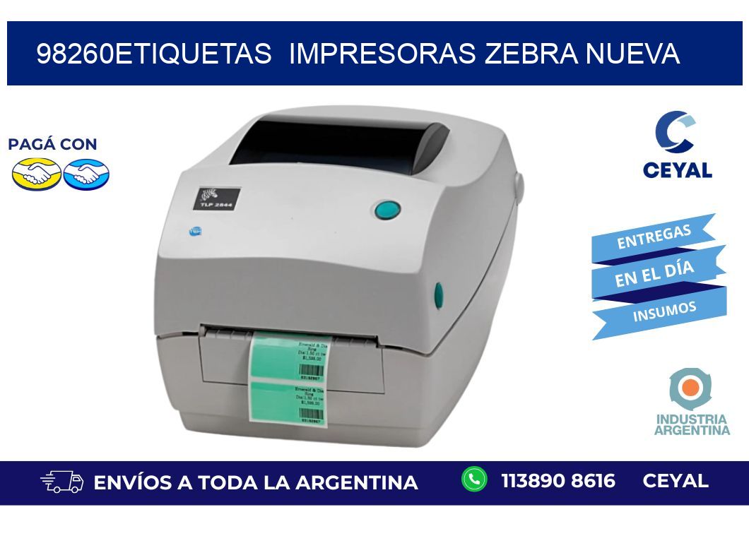 98260etiquetas  impresoras zebra nueva