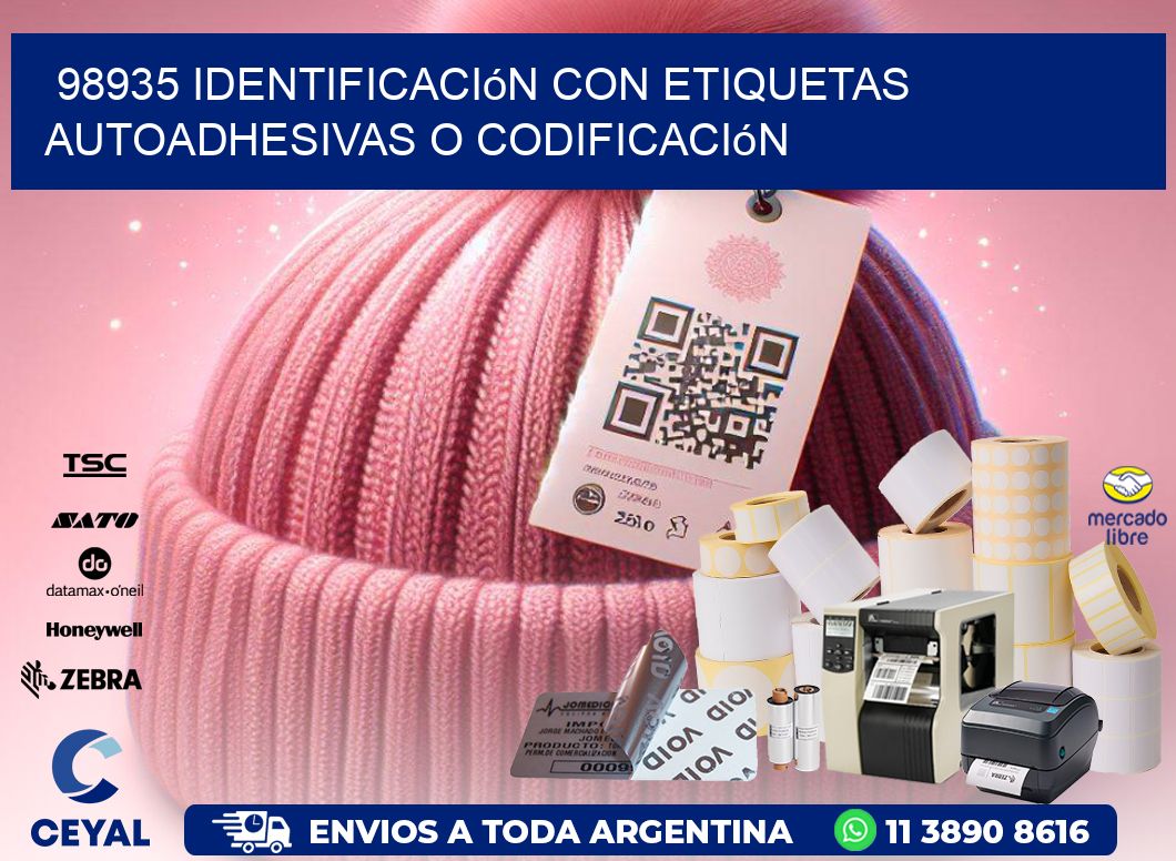 98935 identificación con etiquetas autoadhesivas o codificación