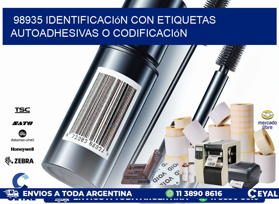 98935 identificación con etiquetas autoadhesivas o codificación