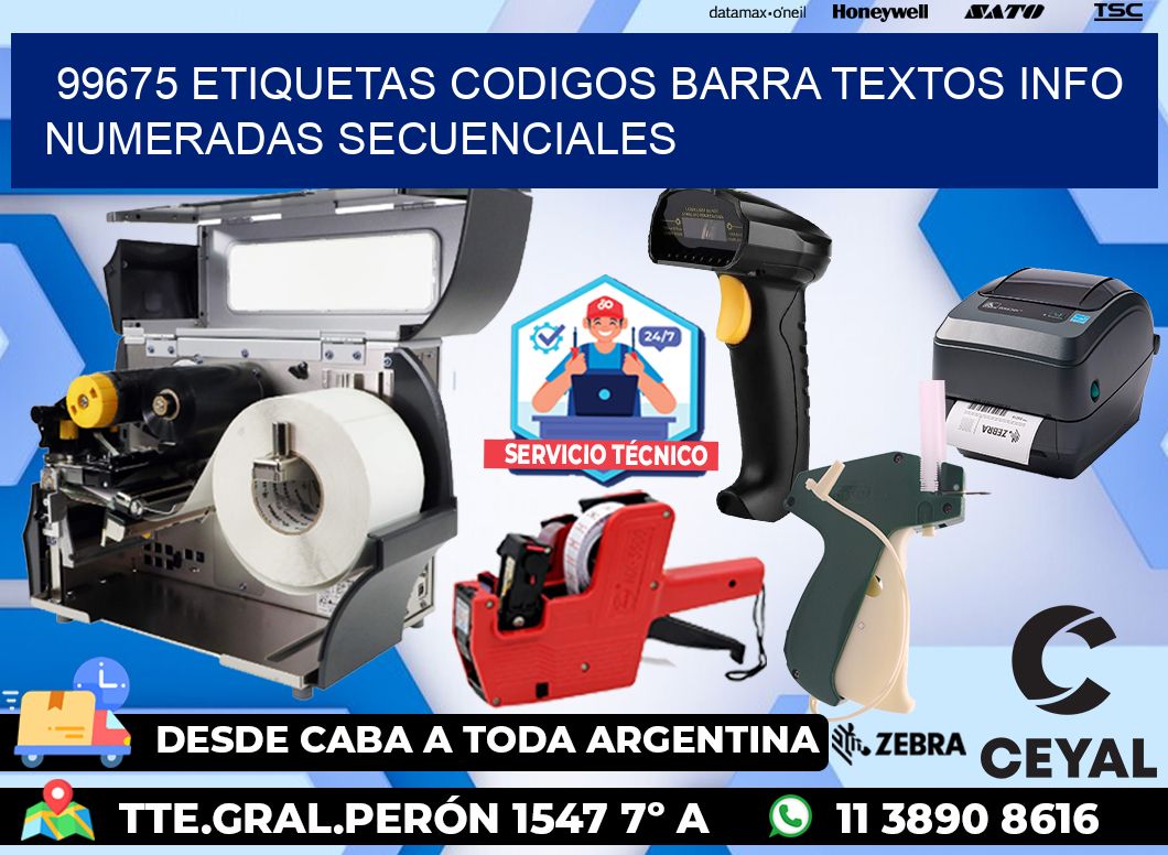 99675 Etiquetas Codigos Barra Textos Info Numeradas Secuenciales