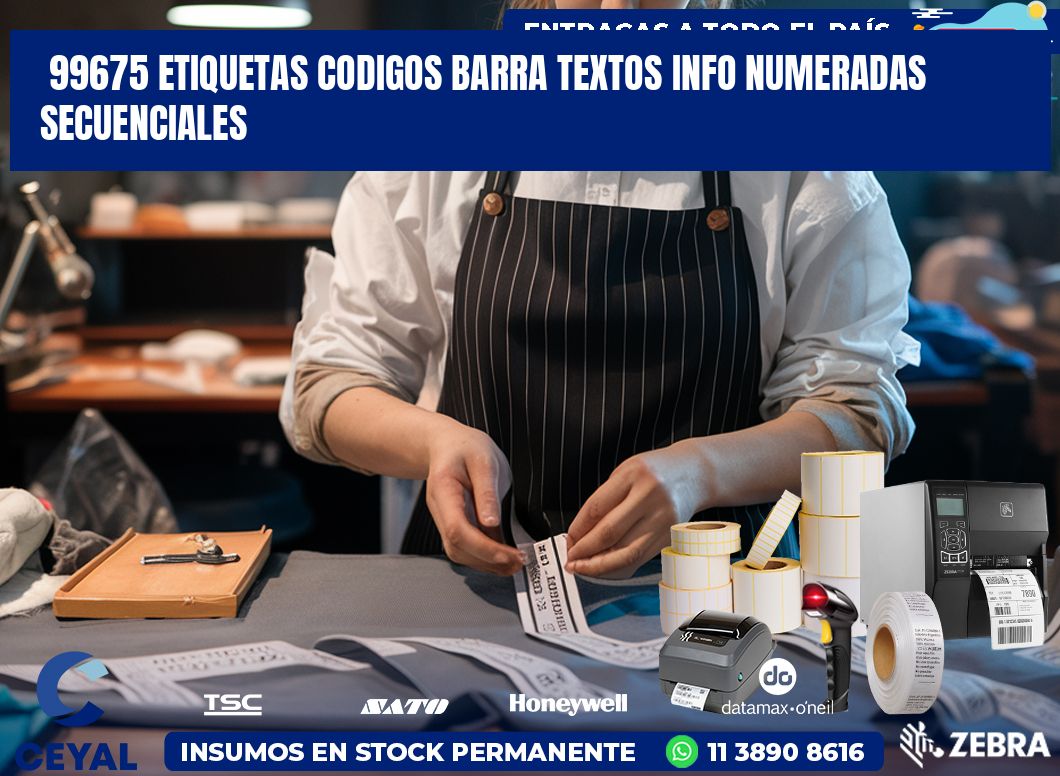 99675 Etiquetas Codigos Barra Textos Info Numeradas Secuenciales