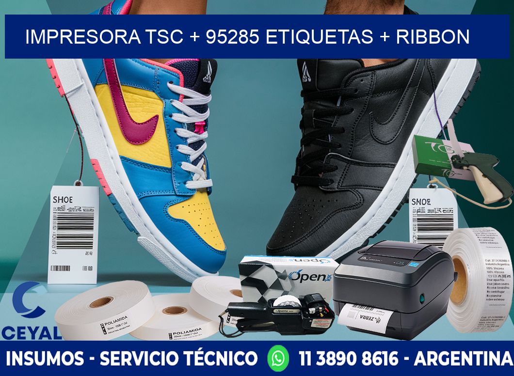 impresora TSC + 95285 etiquetas + ribbon