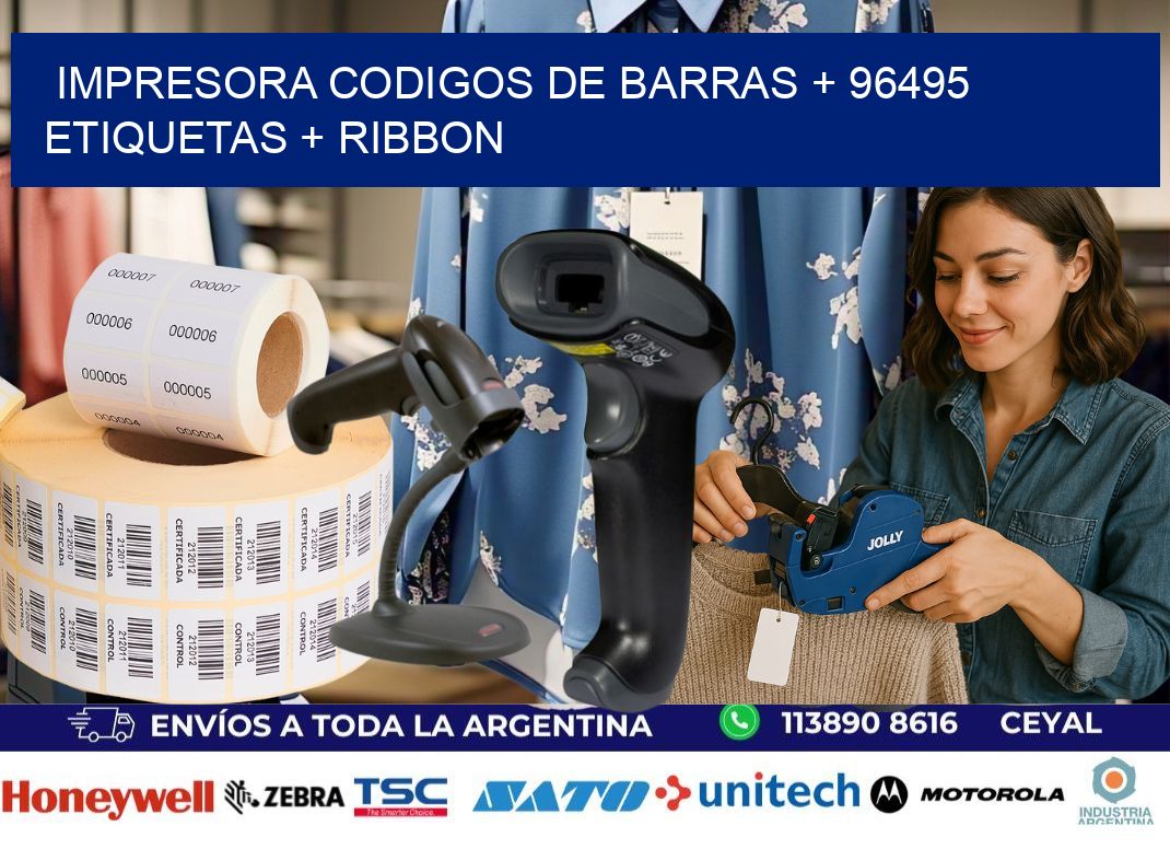 impresora codigos de barras + 96495 etiquetas + ribbon