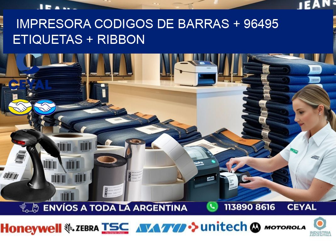 impresora codigos de barras + 96495 etiquetas + ribbon