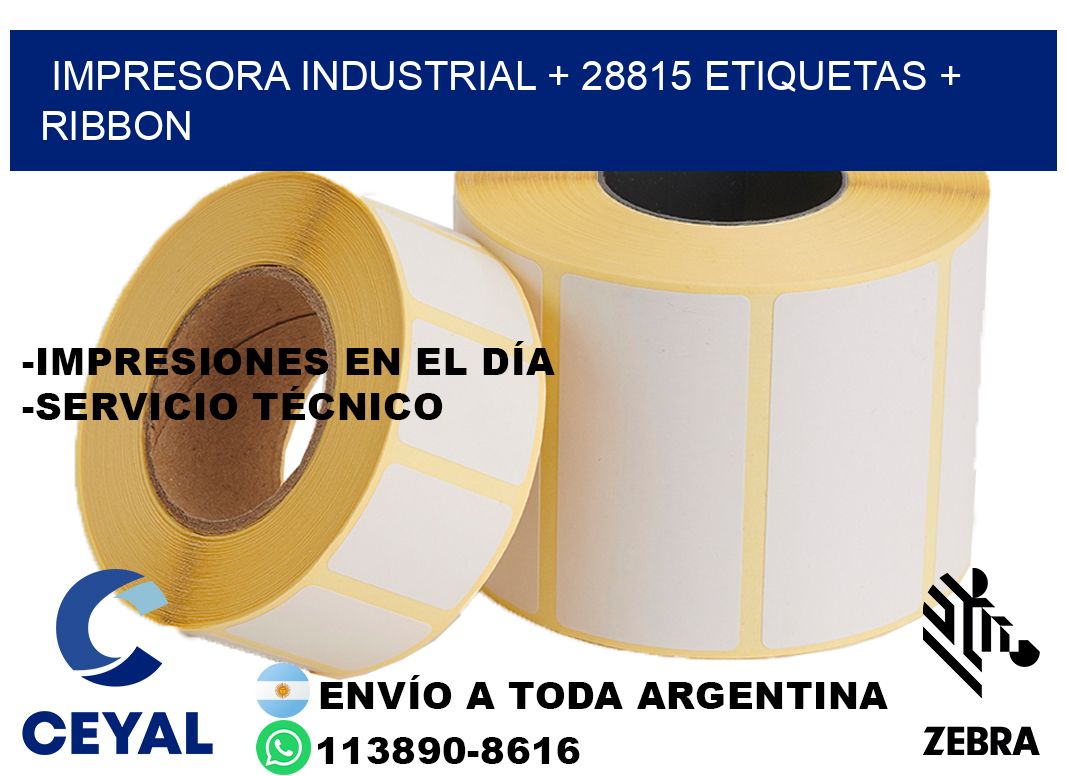 impresora industrial + 28815 etiquetas + ribbon