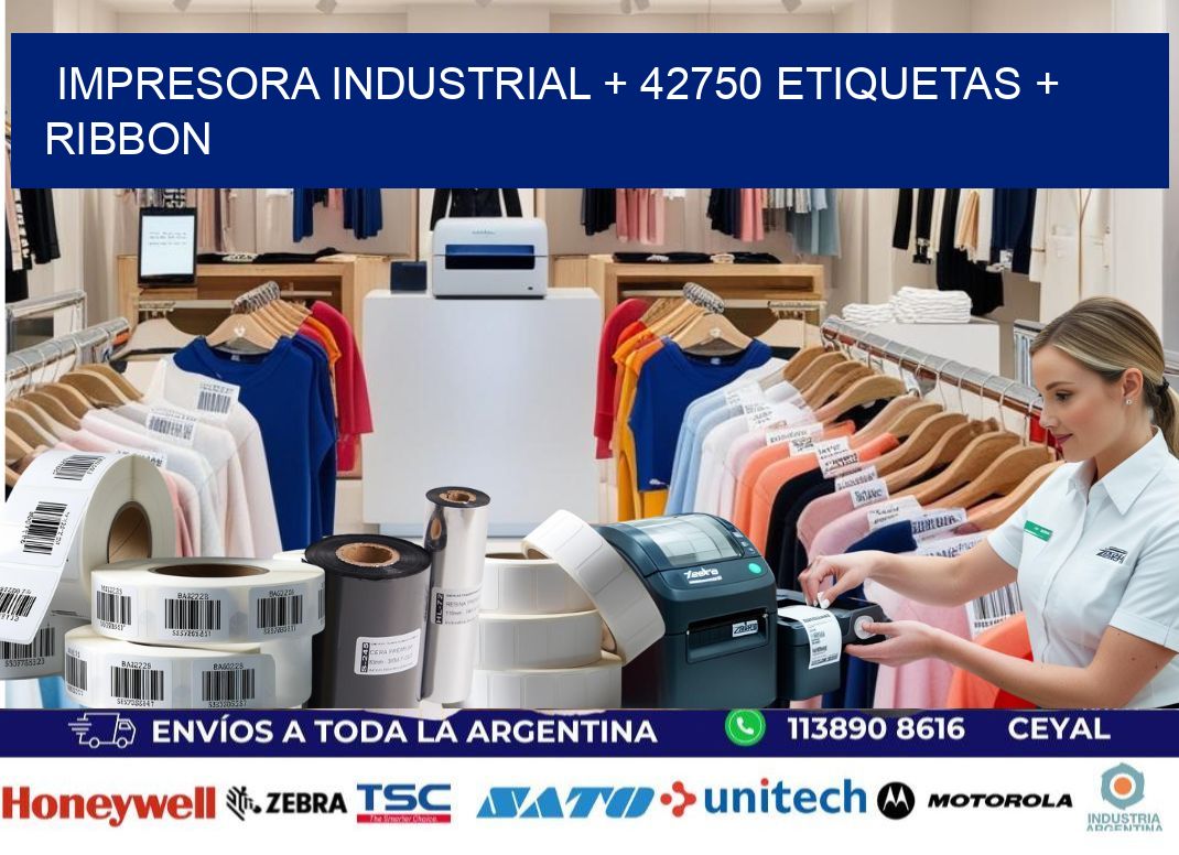 impresora industrial + 42750 etiquetas + ribbon