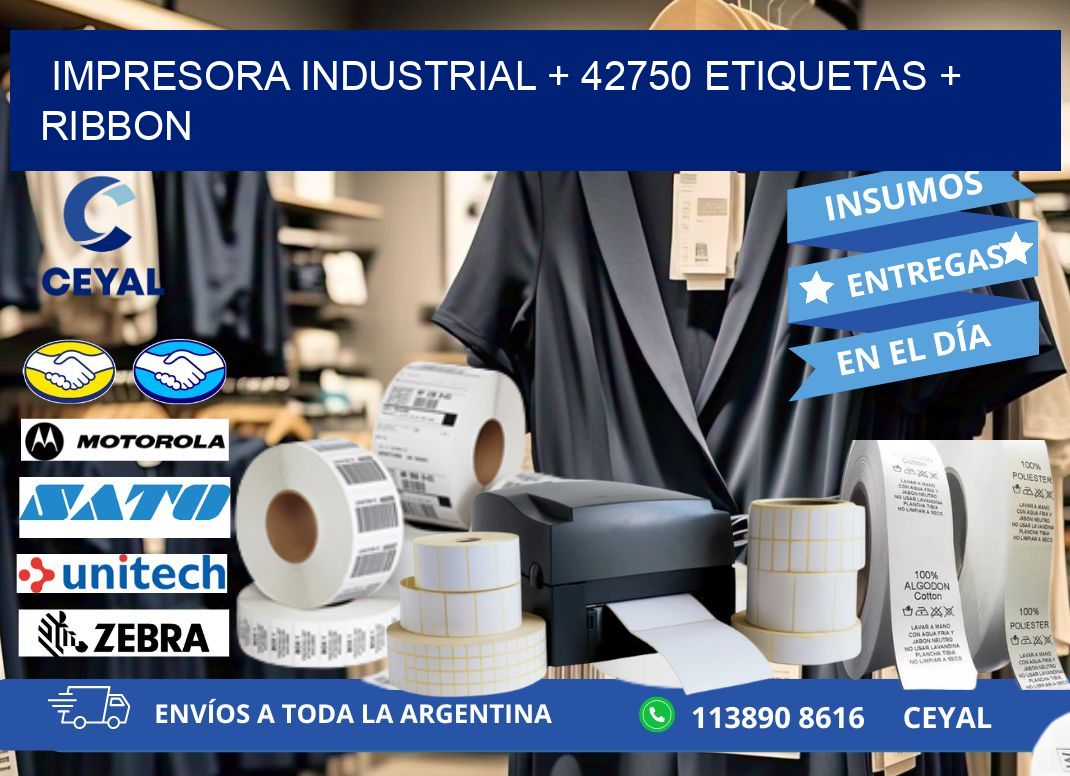impresora industrial + 42750 etiquetas + ribbon