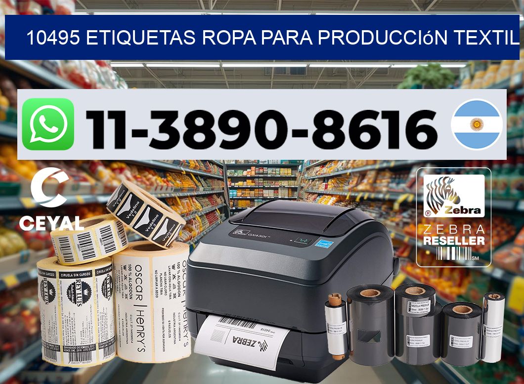 10495 Etiquetas ropa para producción textil