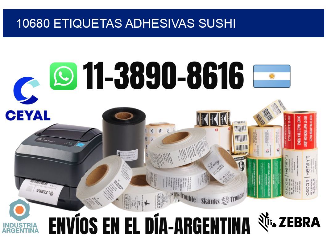 10680 etiquetas adhesivas sushi
