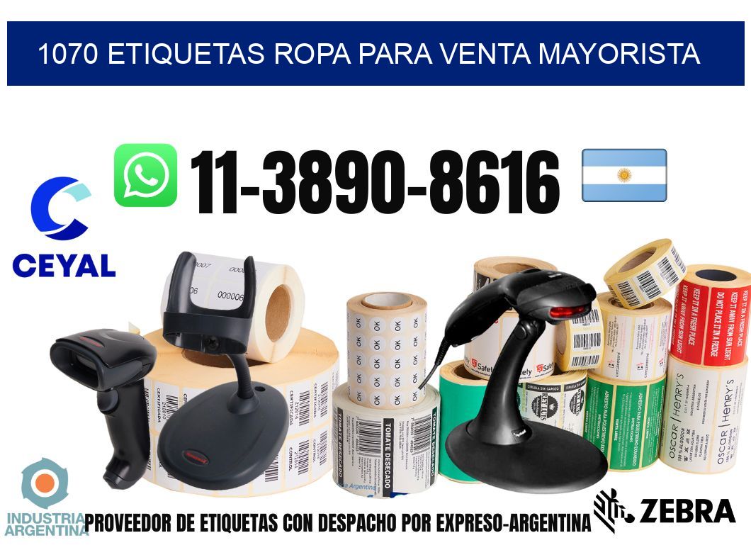 1070 Etiquetas ropa para venta mayorista