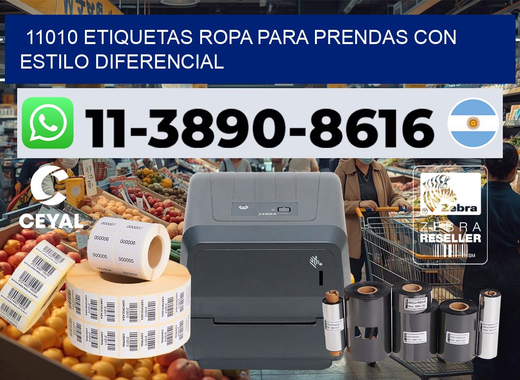 11010 Etiquetas ropa para prendas con estilo diferencial