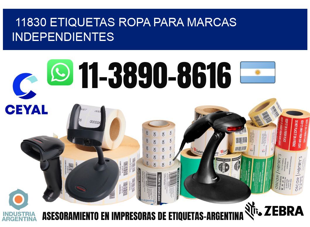 11830 Etiquetas ropa para marcas independientes