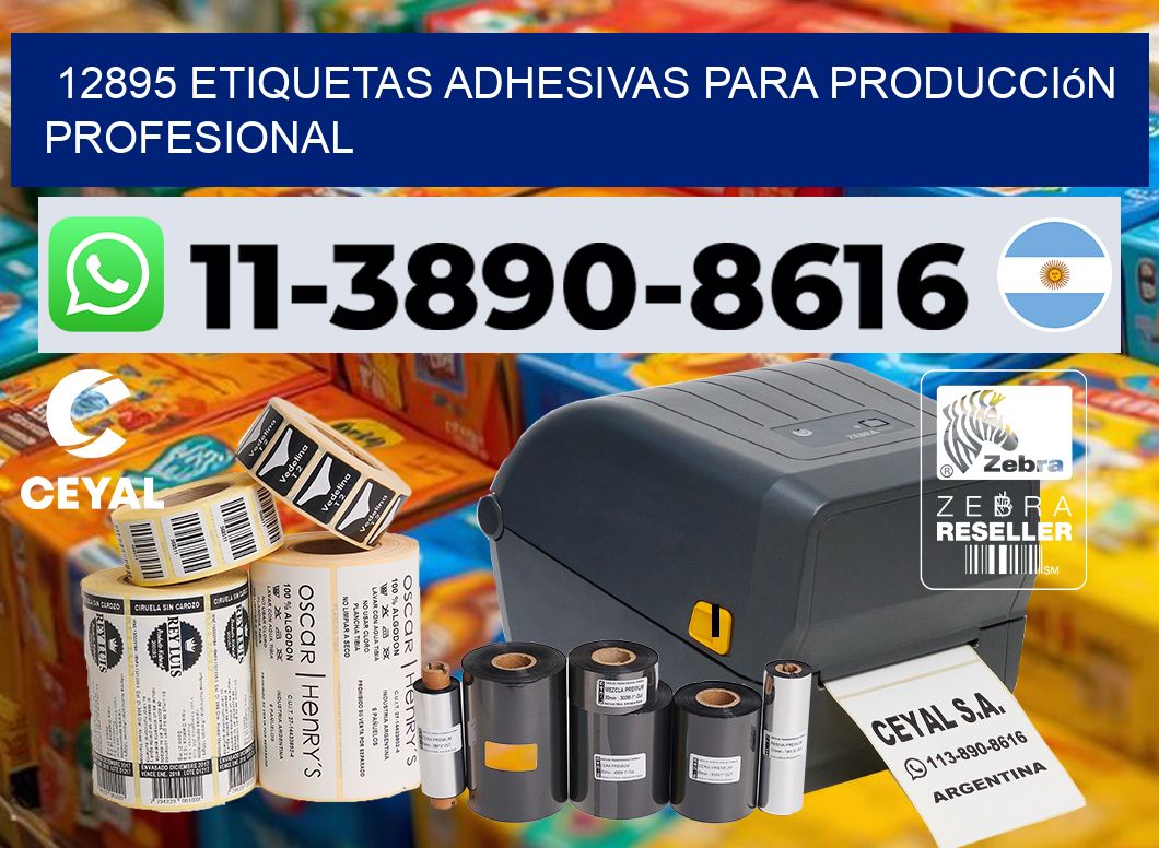 12895 Etiquetas adhesivas para producción profesional