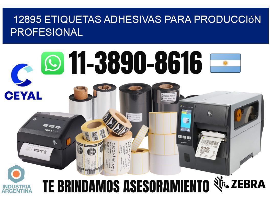 12895 Etiquetas adhesivas para producción profesional