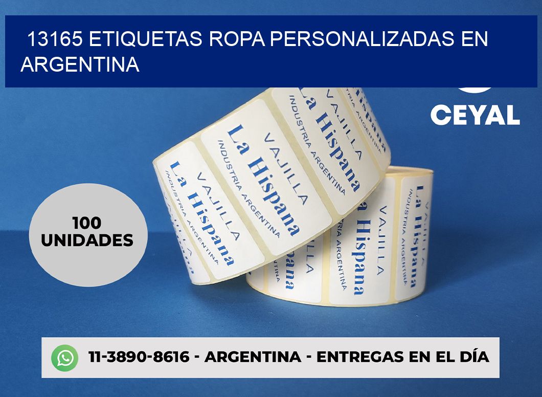 13165 Etiquetas ropa personalizadas en Argentina