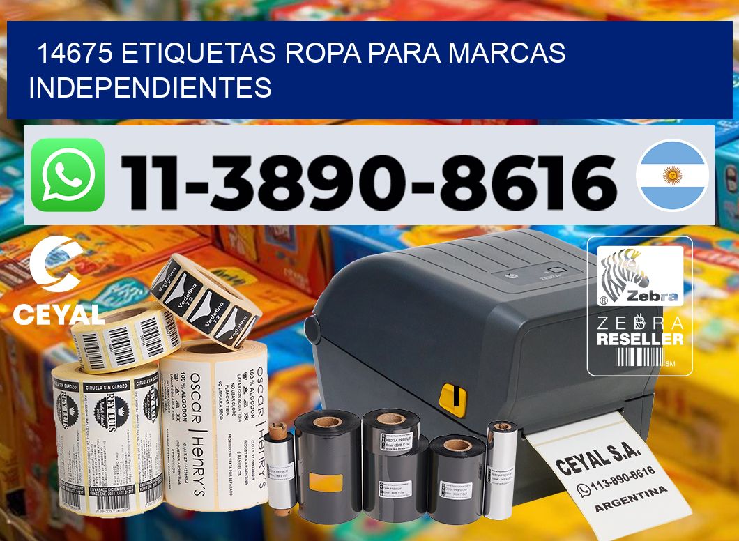 14675 Etiquetas ropa para marcas independientes