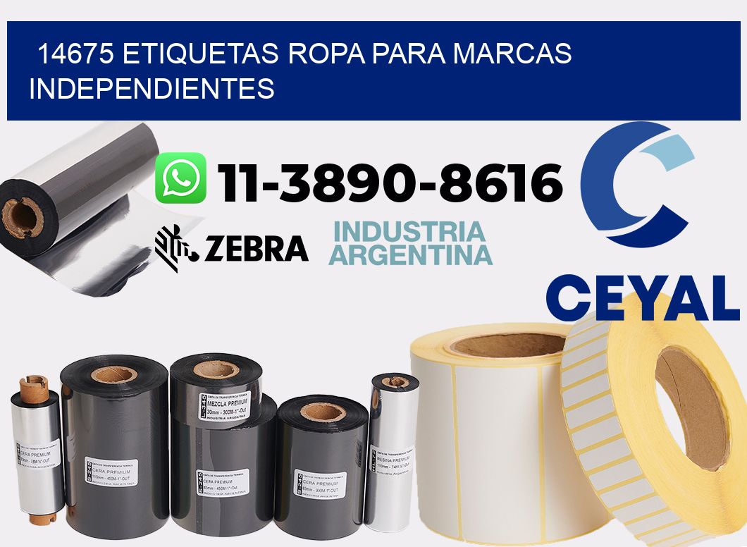 14675 Etiquetas ropa para marcas independientes