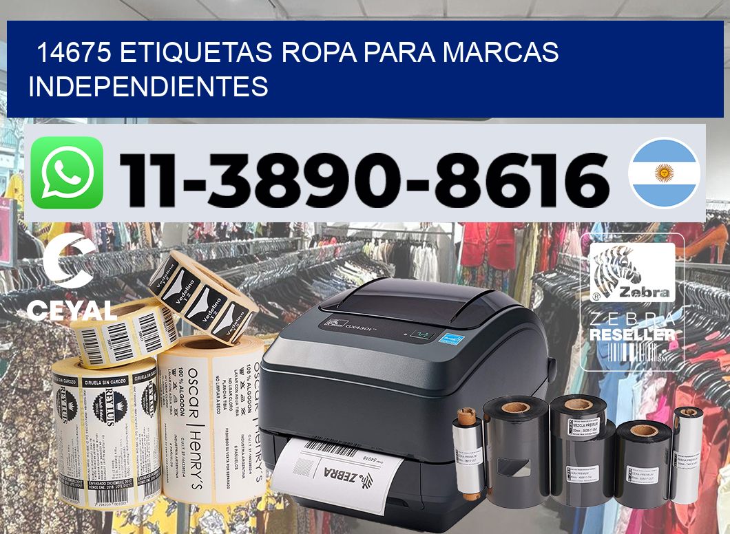 14675 Etiquetas ropa para marcas independientes