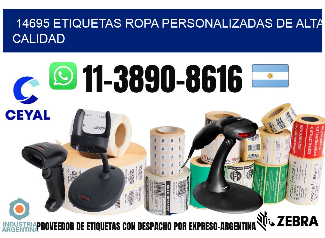 14695 Etiquetas ropa personalizadas de alta calidad