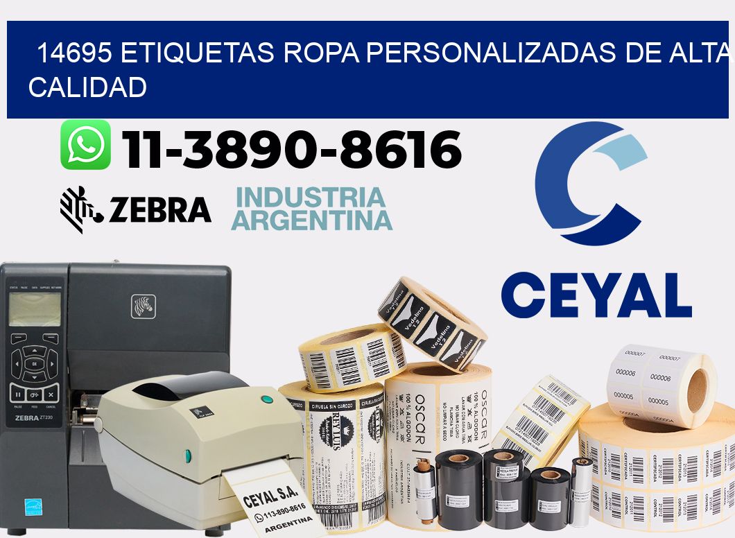14695 Etiquetas ropa personalizadas de alta calidad