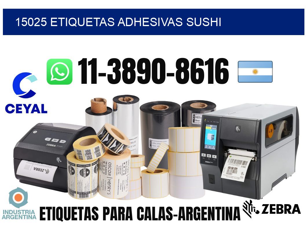 15025 etiquetas adhesivas sushi